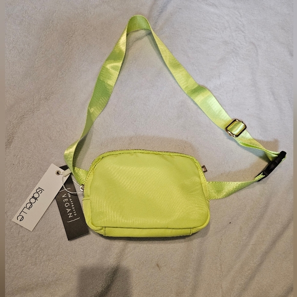 Isabelle PETA Approved Vegan Lime Green Waist Belt Bag Fanny Pack Adjustable - Picture 1 of 8